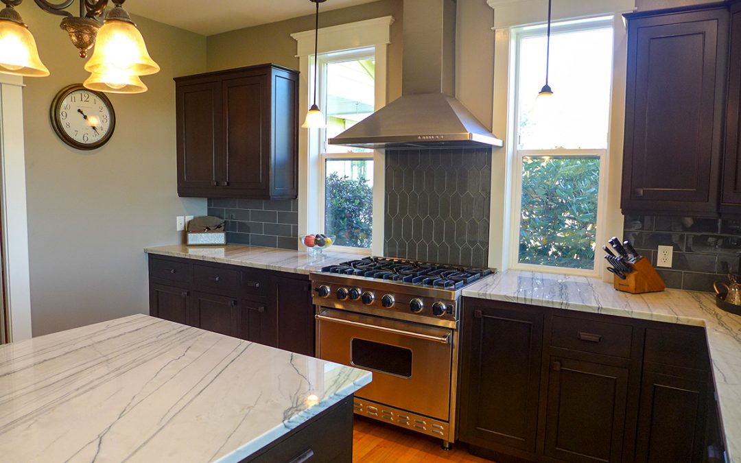 Gorgeous gray and white kitchen