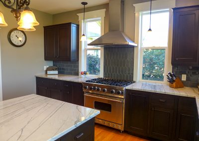 Gorgeous gray and white kitchen